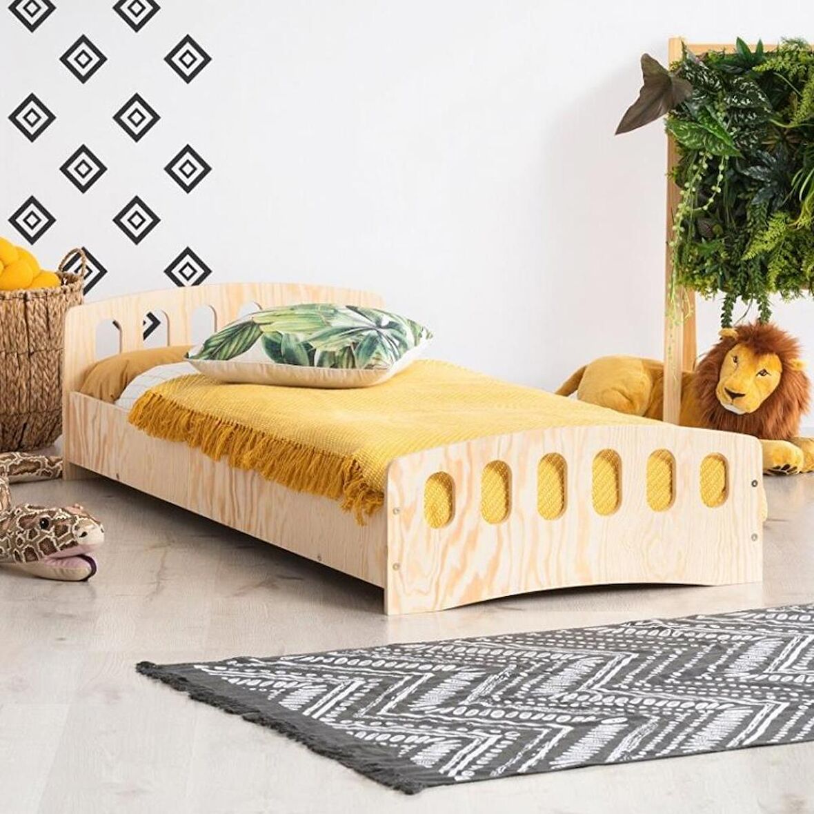 Markaawm Montessori Yatak Daybed Karyola Doğal Çam