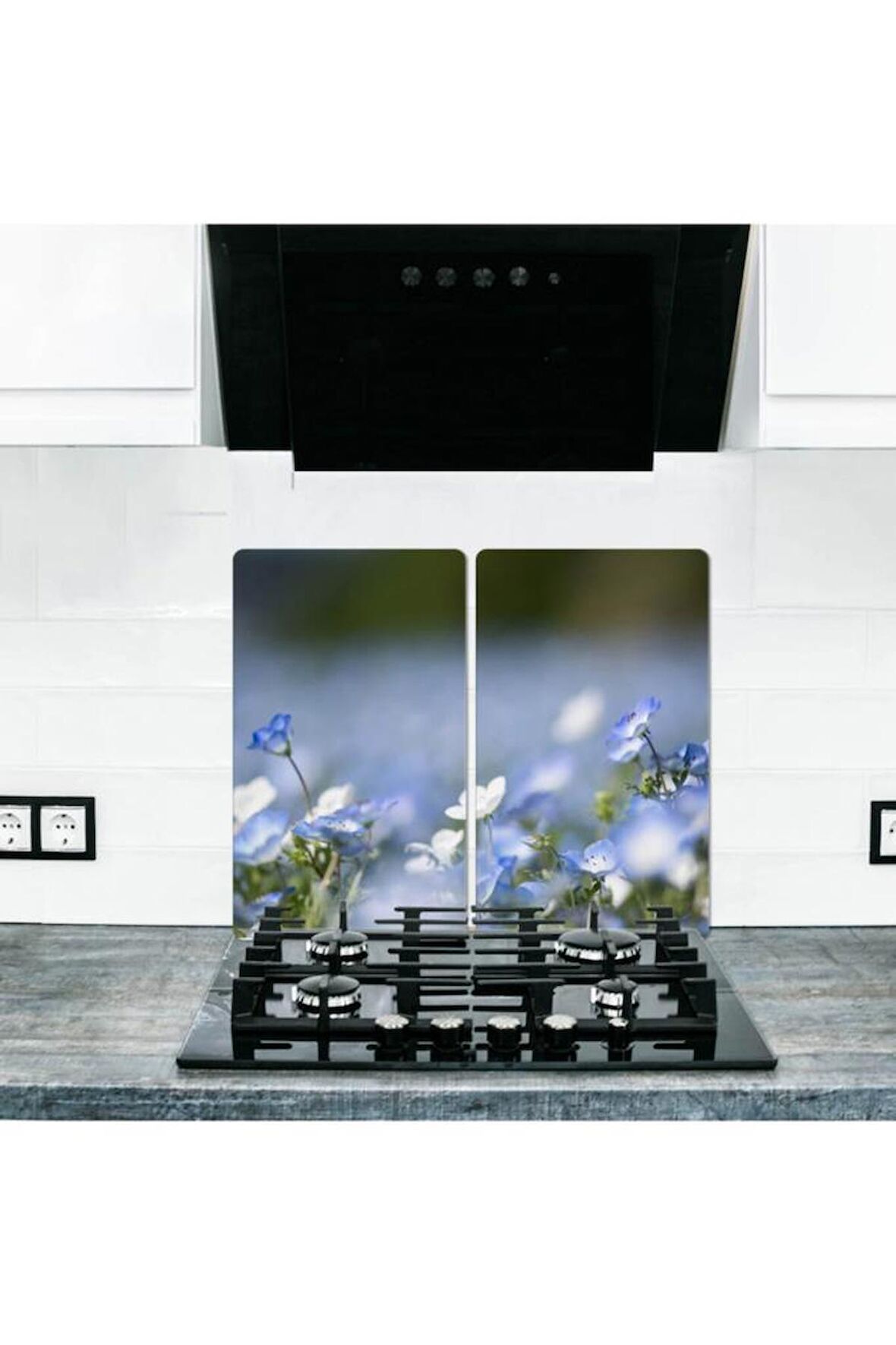 2' li 30x52 cm Cam Ocak Koruyucu Cam Kesme Tahtası Model 335 
