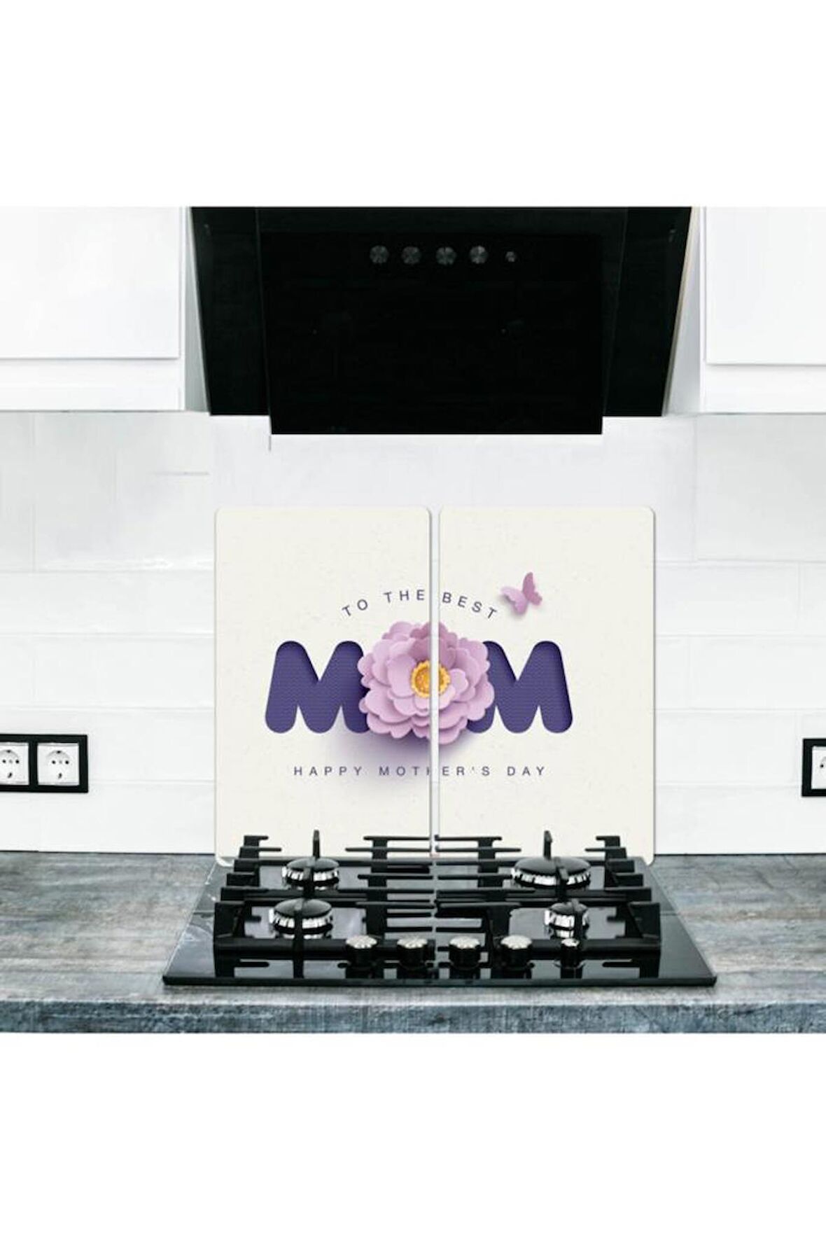 2' li 30x52 cm Cam Ocak Koruyucu Cam Kesme Tahtası Model 351 