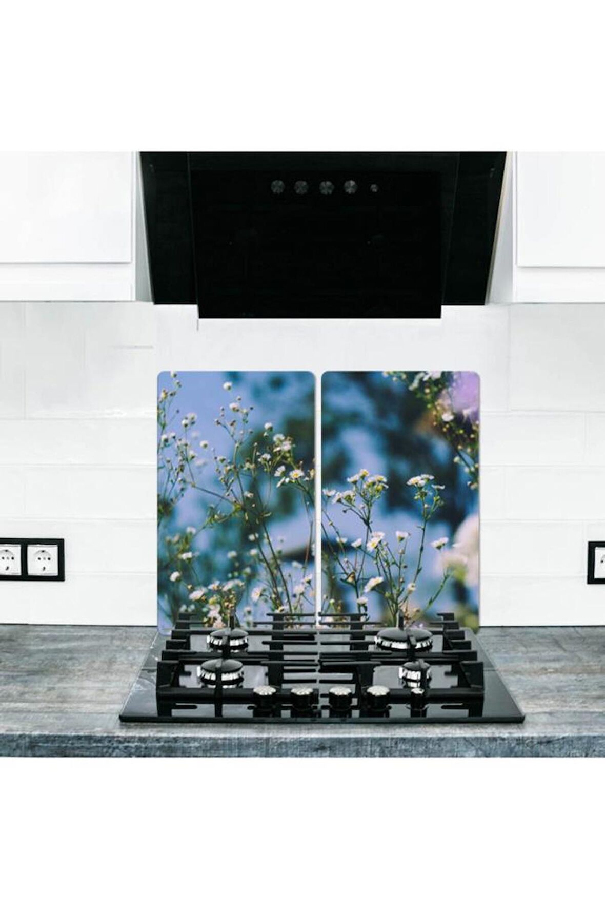 2' li 30x52 cm Cam Ocak Koruyucu Cam Kesme Tahtası Model 189 