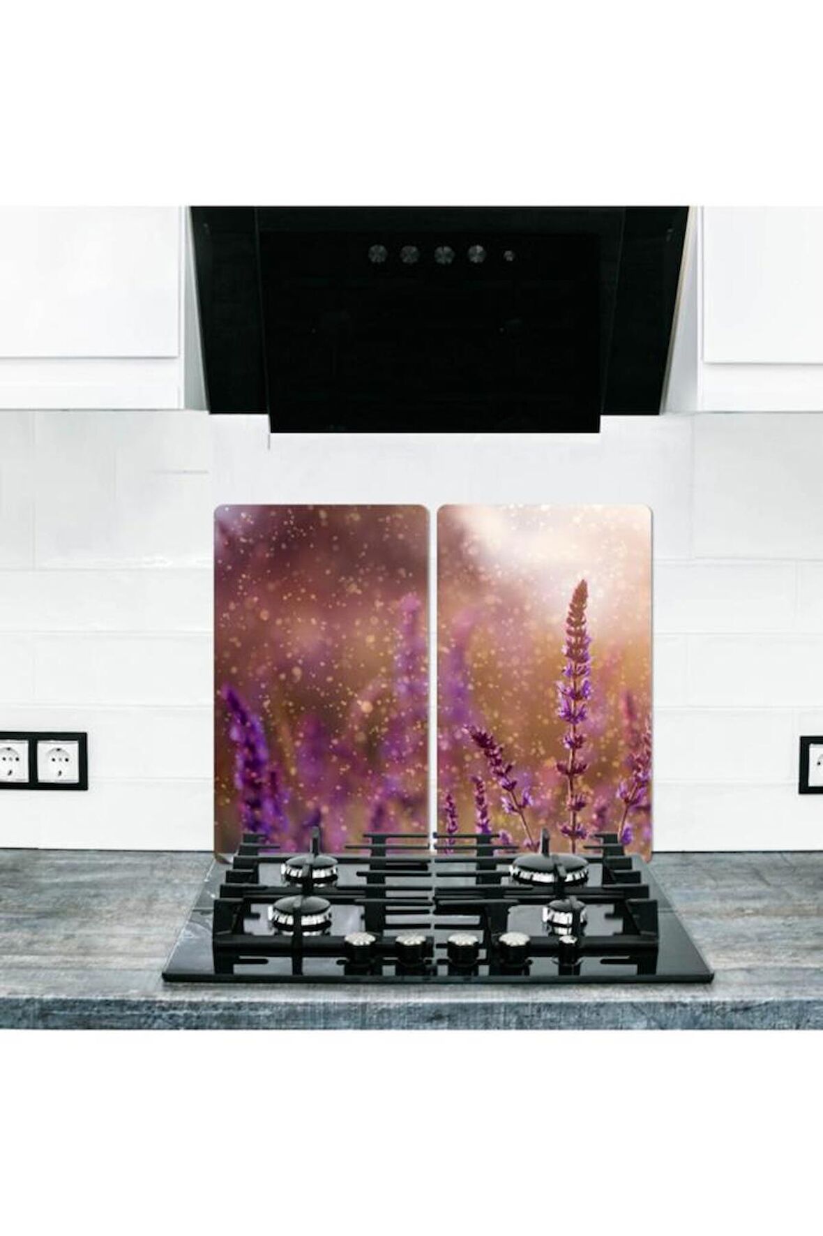 2' li 30x52 cm Cam Ocak Koruyucu Cam Kesme Tahtası Model 362