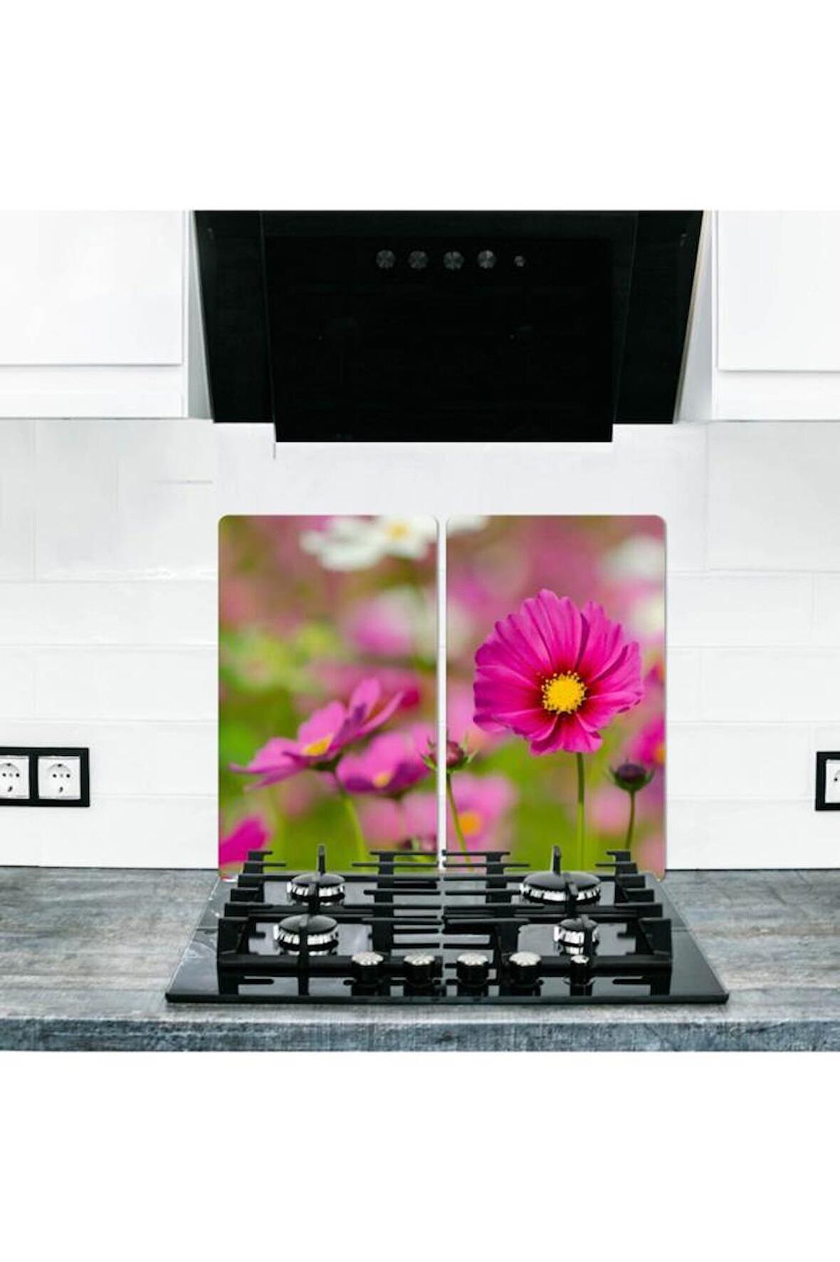 2' li 30x52 cm Cam Ocak Koruyucu Cam Kesme Tahtası Model 367 