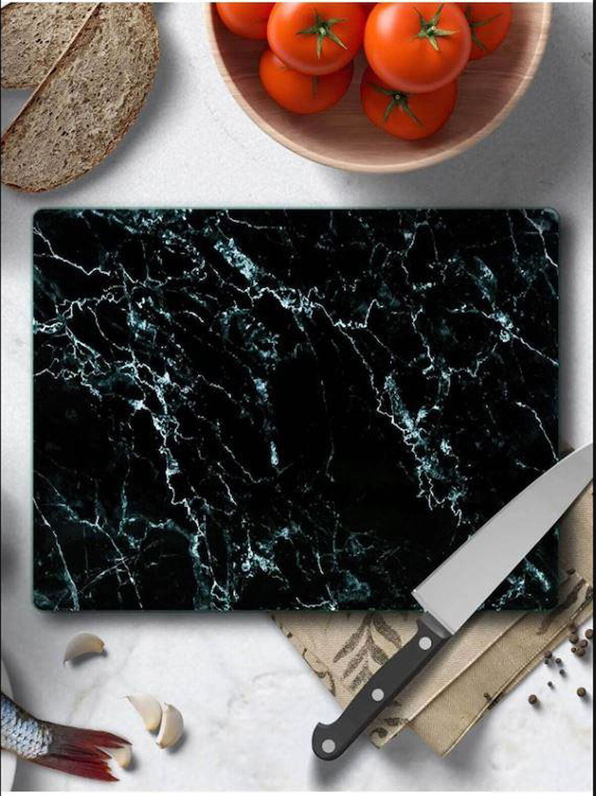 CAM KESME TAHTASI SİYAH MERMER 30X40 CM