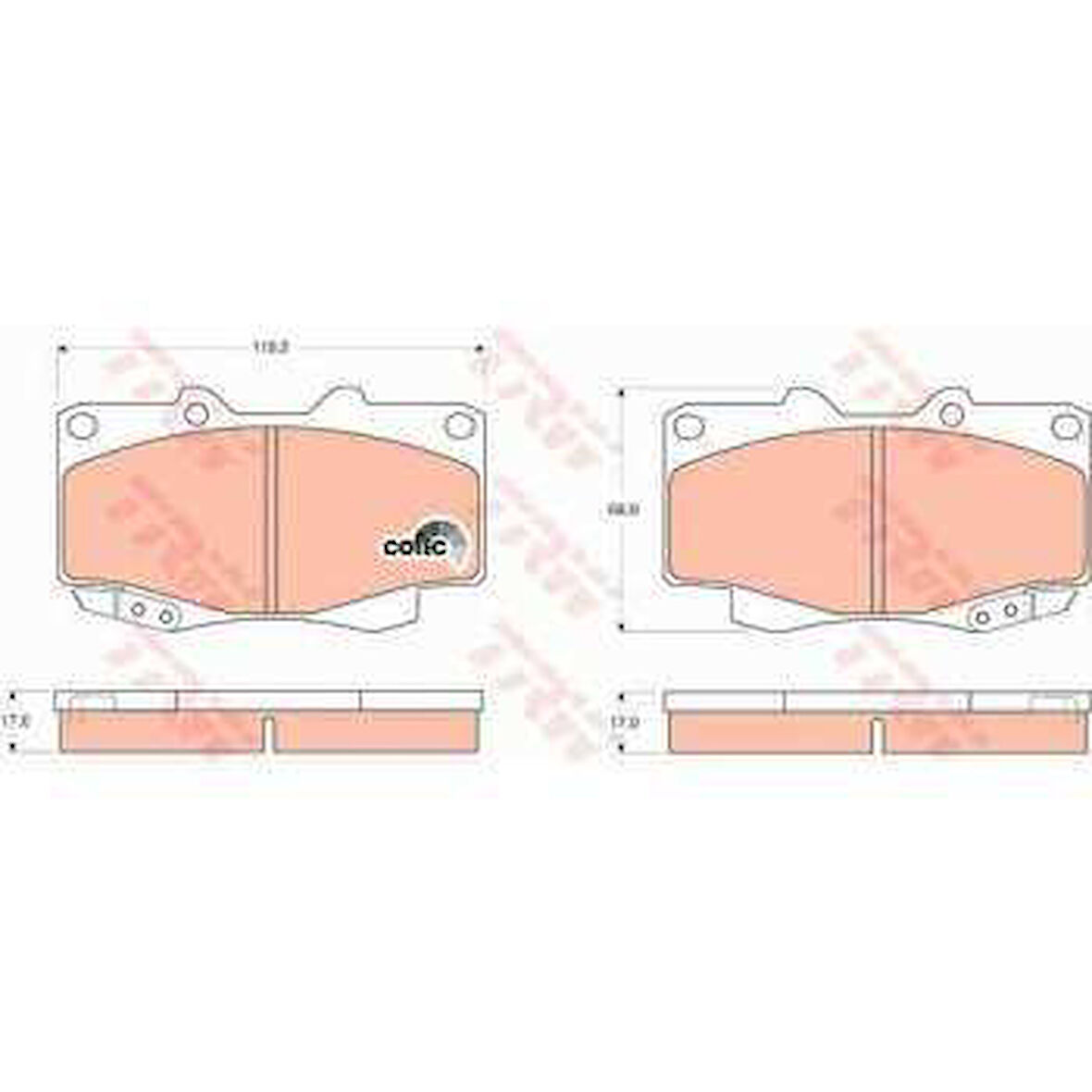 Toyota Ticarı On Fren Balatası Toyota Hilux Vigo 4x4 06-11 - Trw Gdb3428