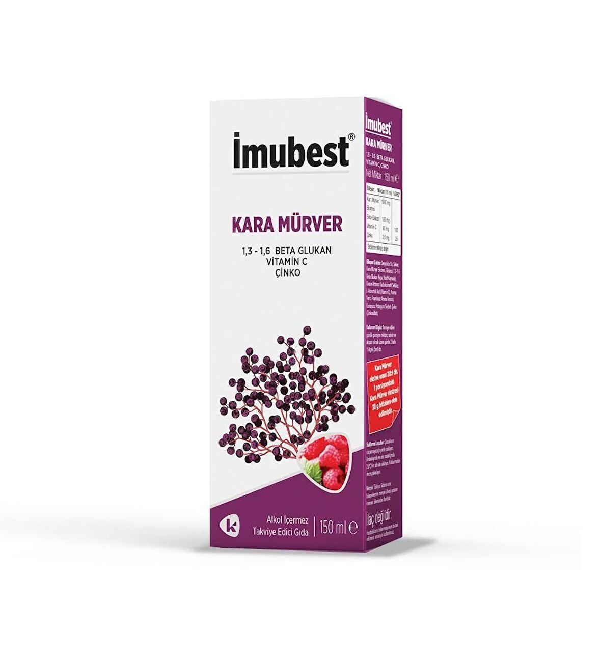 İmubest Kara Mürver 150 ml Şurup