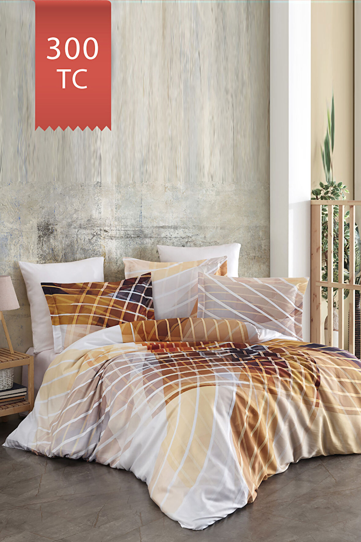 Varol Royal Saten Çift Kişilik 300TC Nevresim Takımı  - TESLA