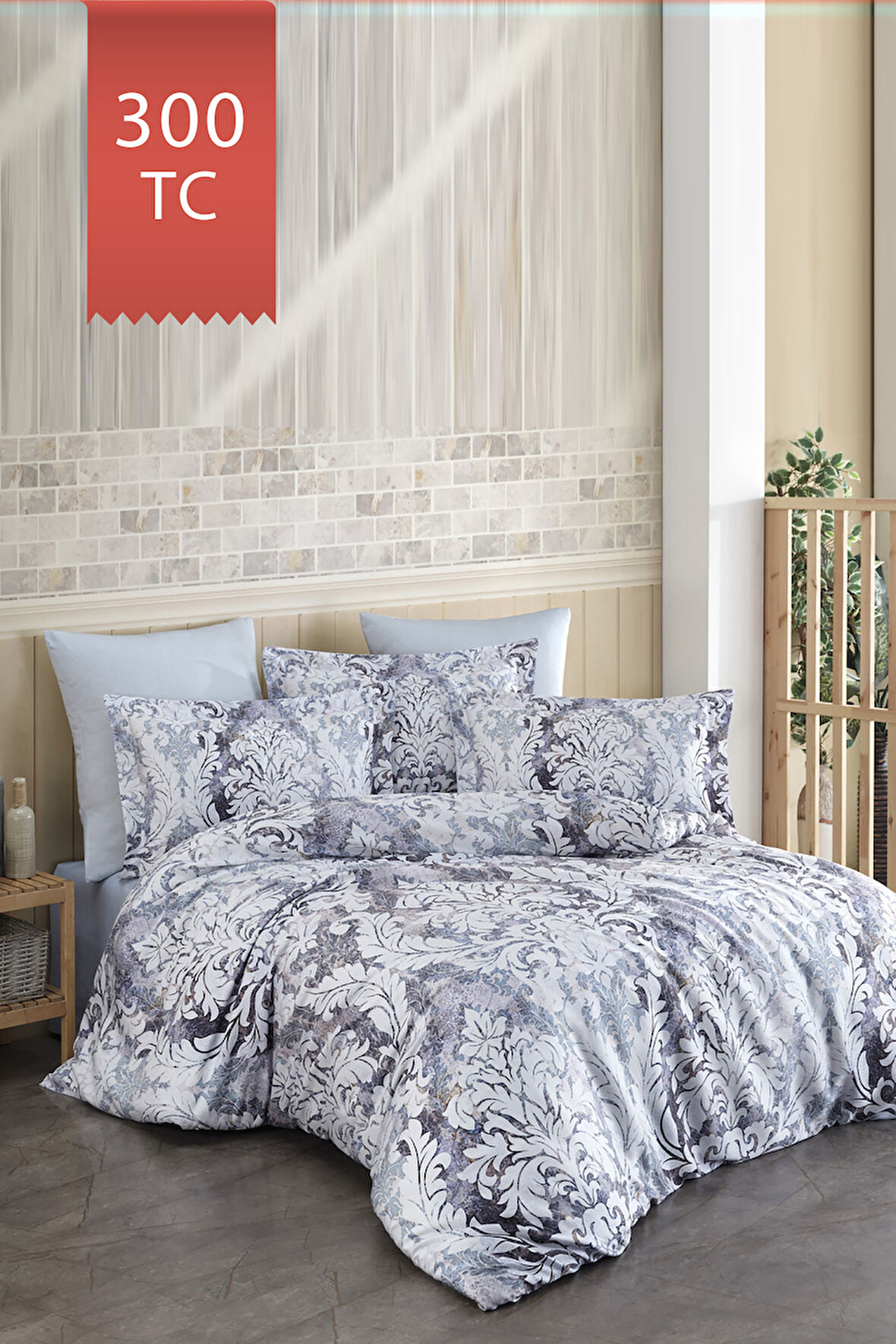 Varol Royal Saten King Size (Battal Boy) 300TC Nevresim Takımı - NİRVANA