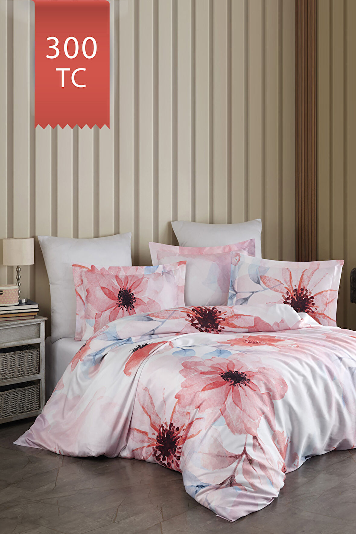 Varol Royal Saten Tek Kişilik 300TC Nevresim Takımı  - CASİLDA