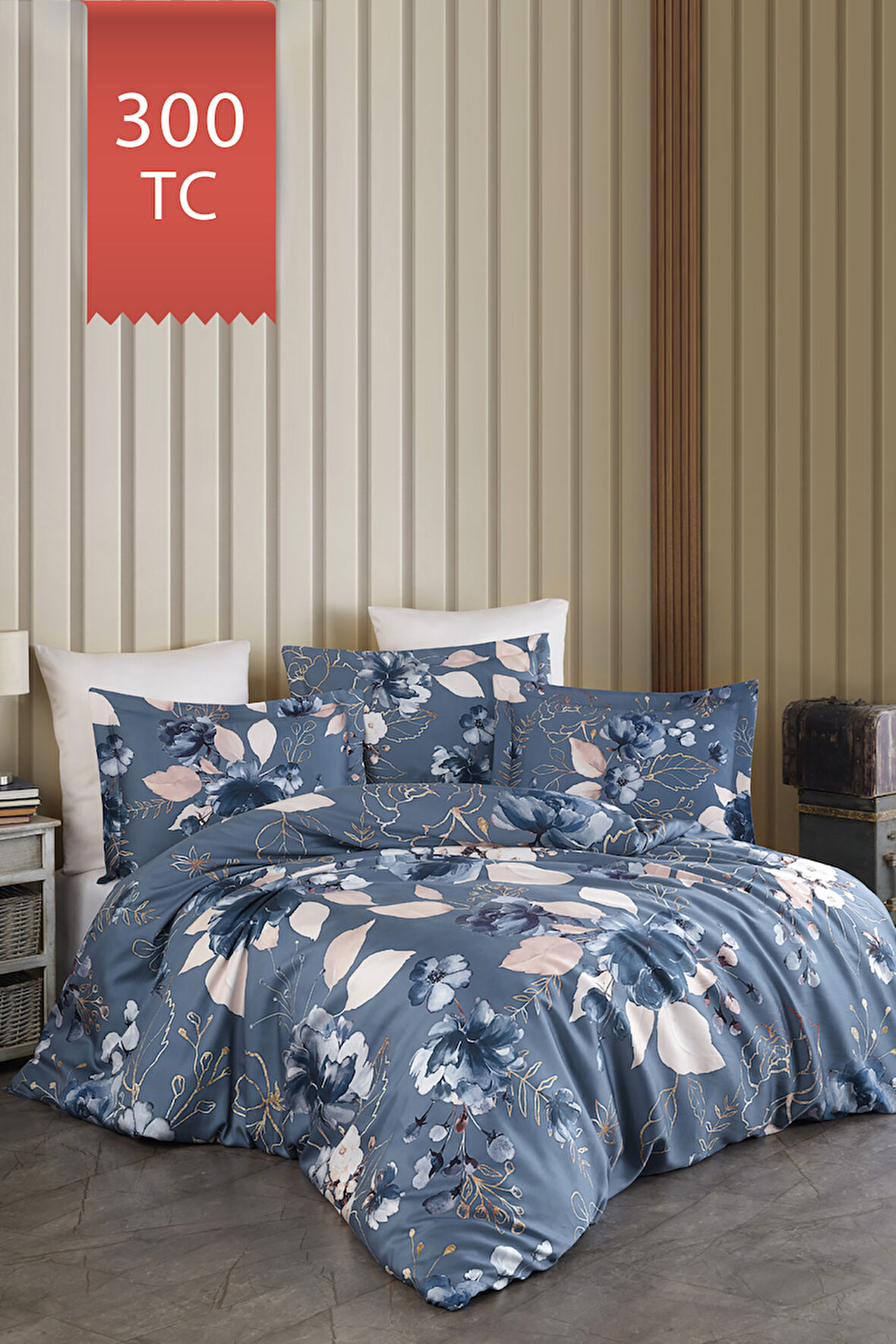 Varol Royal Saten Tek Kişilik 300TC Nevresim Takımı  - LARİSSA