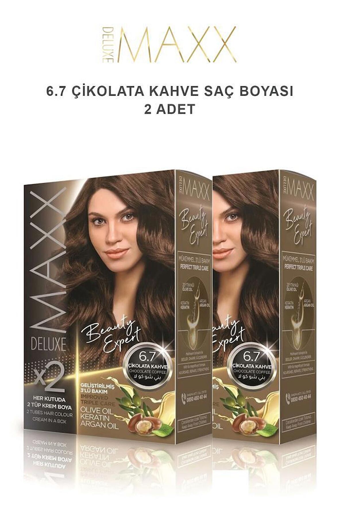 Maxx Deluxe Saç Boyası 6.7 Çikolata Kahve X2