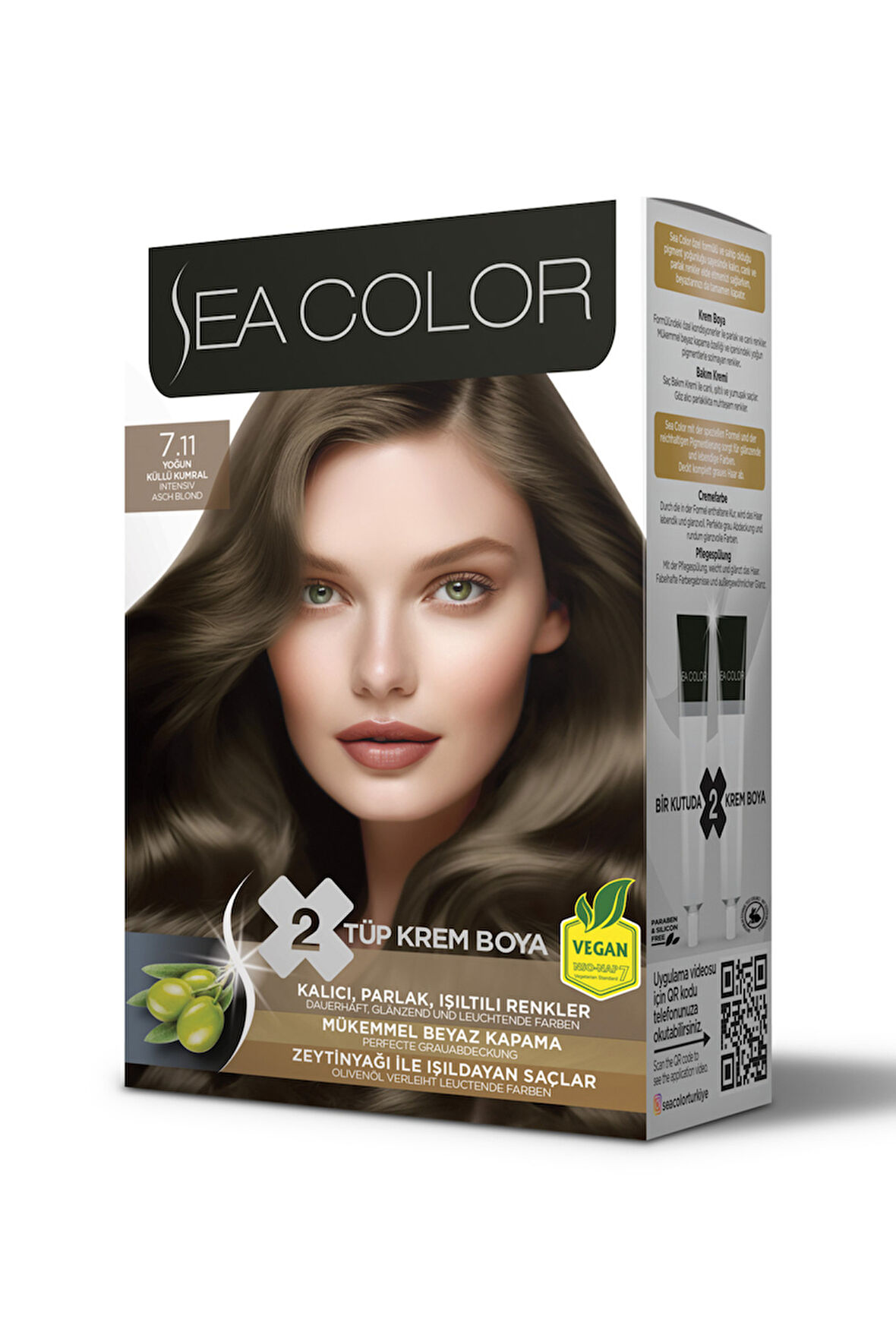 7.11 Yoğun Küllü Kumral Saç Boyası