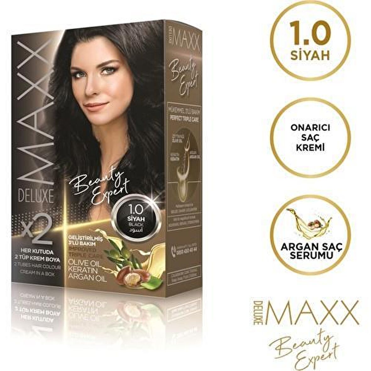 Maxx Deluxe Krem Saç Boyası 1.0 Siyah