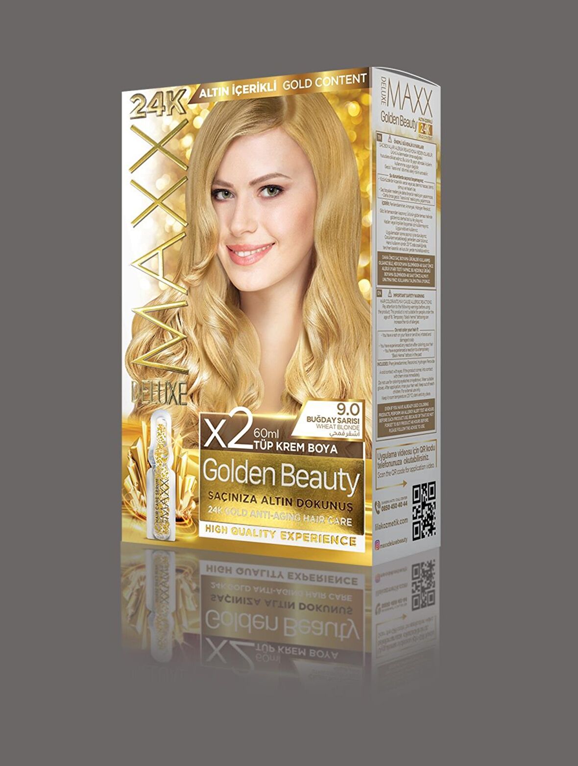 Maxx Deluxe Golden Altın İçerikli Saç Boyası 9.0 Buğday Sarısı