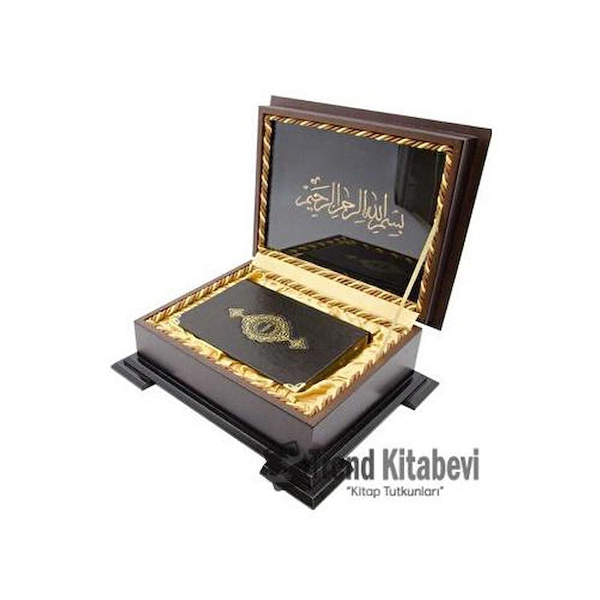 Ahşap Kutulu Kur'an (Çanta Boy-kahverengi) (0323)
