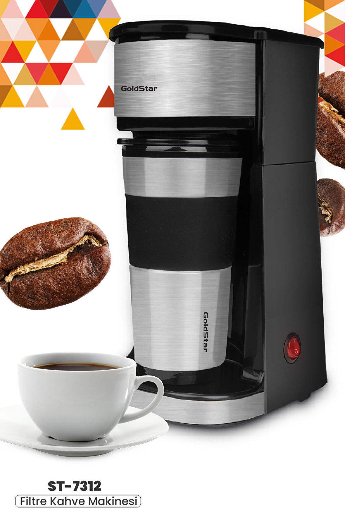 Goldstar St7312 Solo Inox - Siyah Filtre Kahve Makinesi