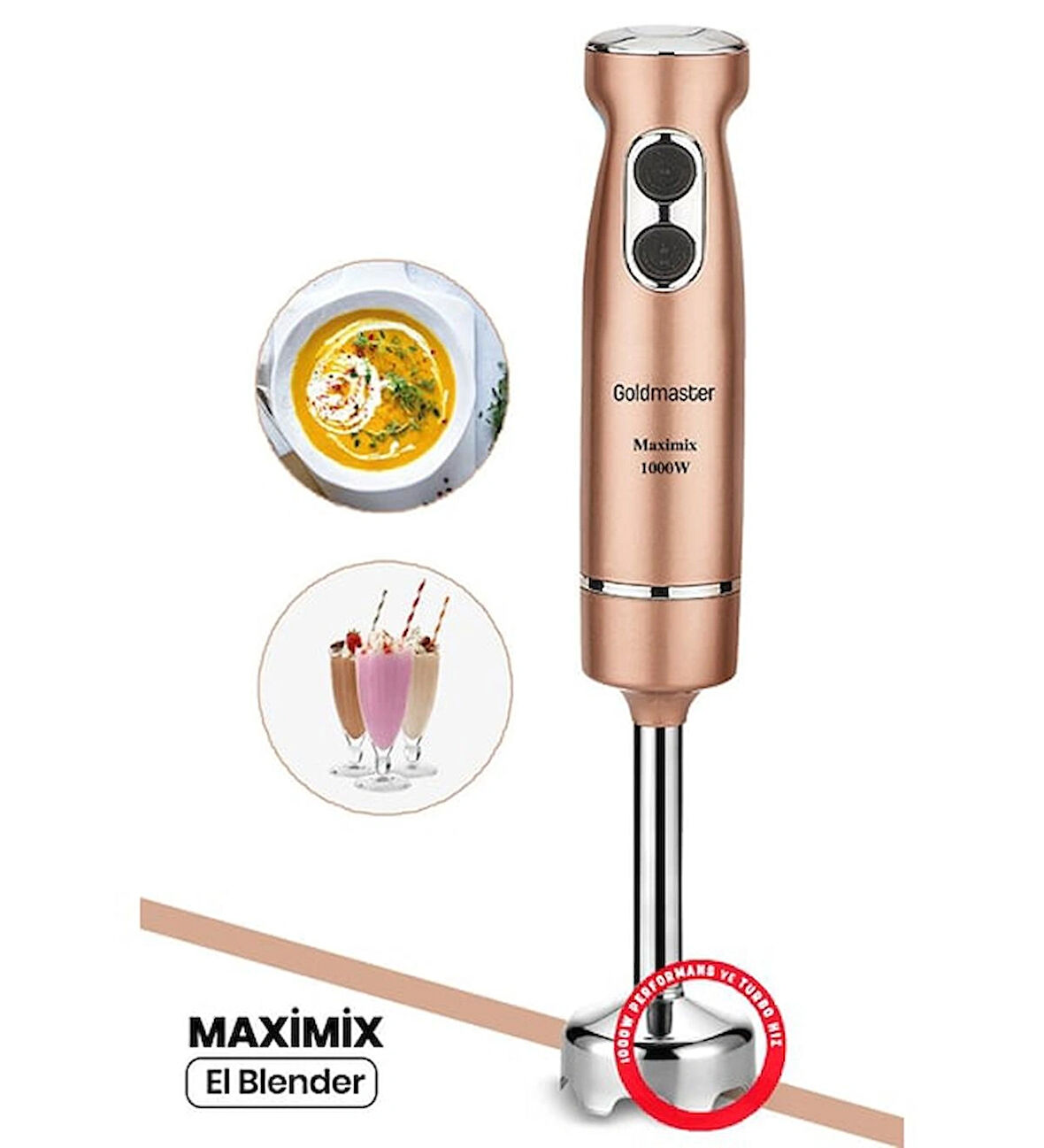 Goldmaster Maximix GM-7244 Gold El Blenderi