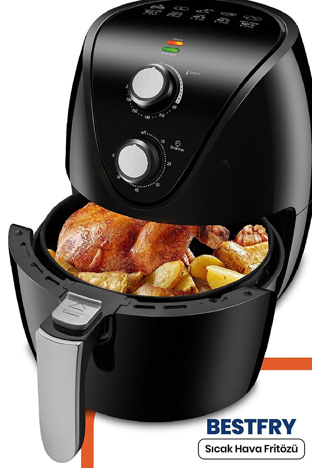 Bestfry 4.5 Litre Airfryer Yağsız Kızartma Sıcak Hava Fritöz