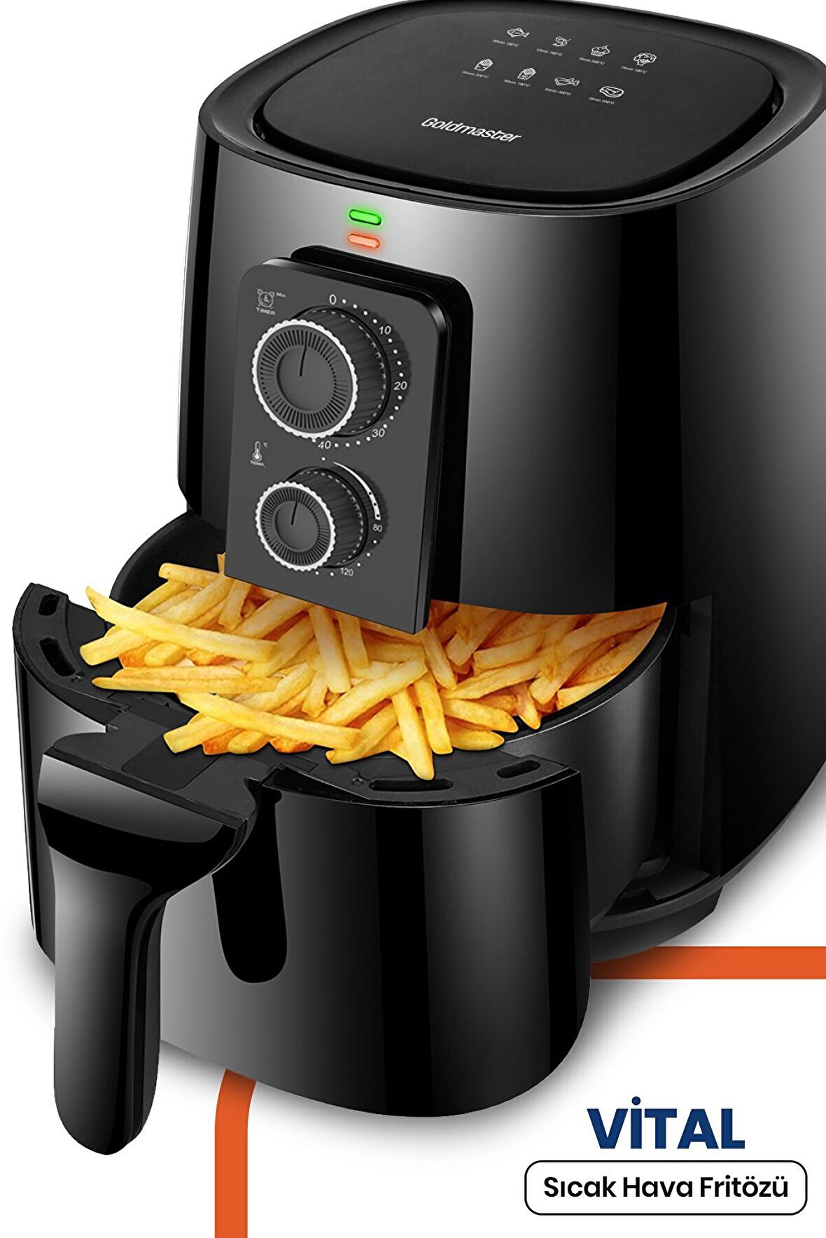 Gold Master Vital 3 lt Yağsız Airfryer Siyah