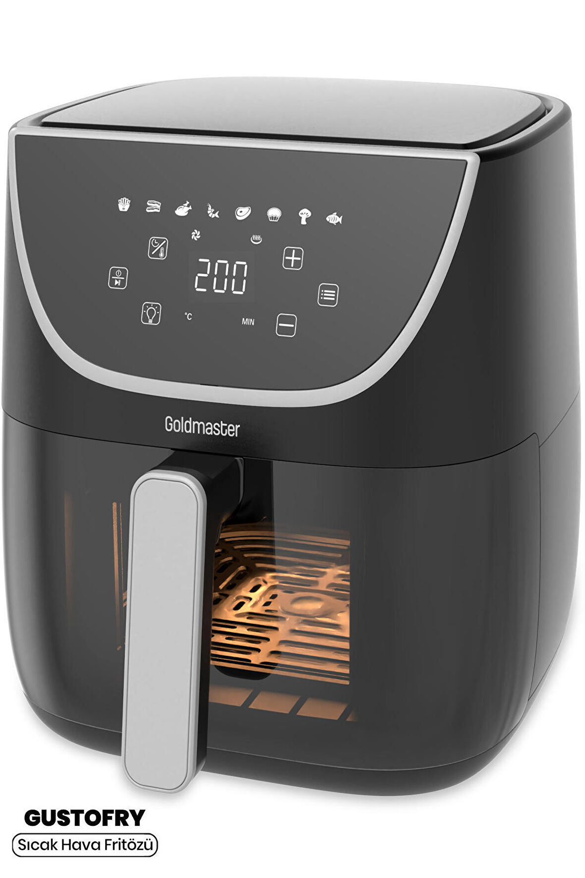 Gold Master Gustofry 5.7 lt Yağsız Airfryer Siyah