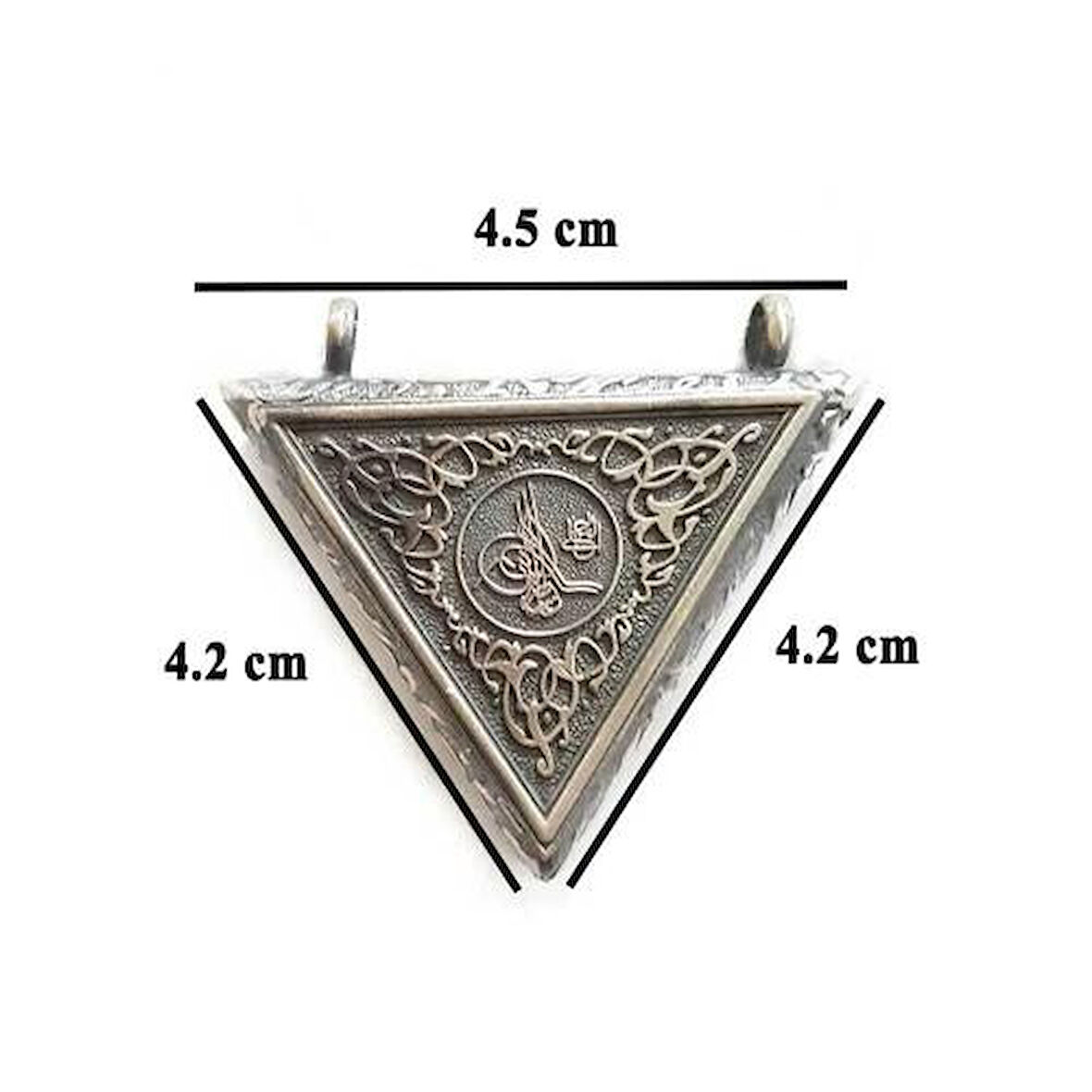 Osmanlı Tugra  Cevşeni Kebir Dualı Orta Boy  925 Ayar Gümüş Erkek Kolye Ucu