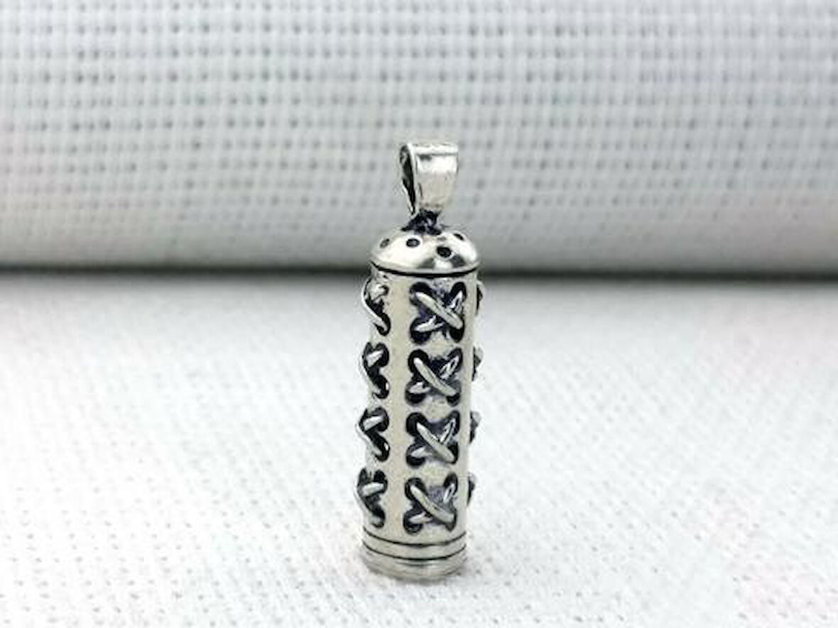 Dügüm Motifli Cevşeni Kebir Dualı 925 Ayar Gümüş Erkek Kolye Ucu