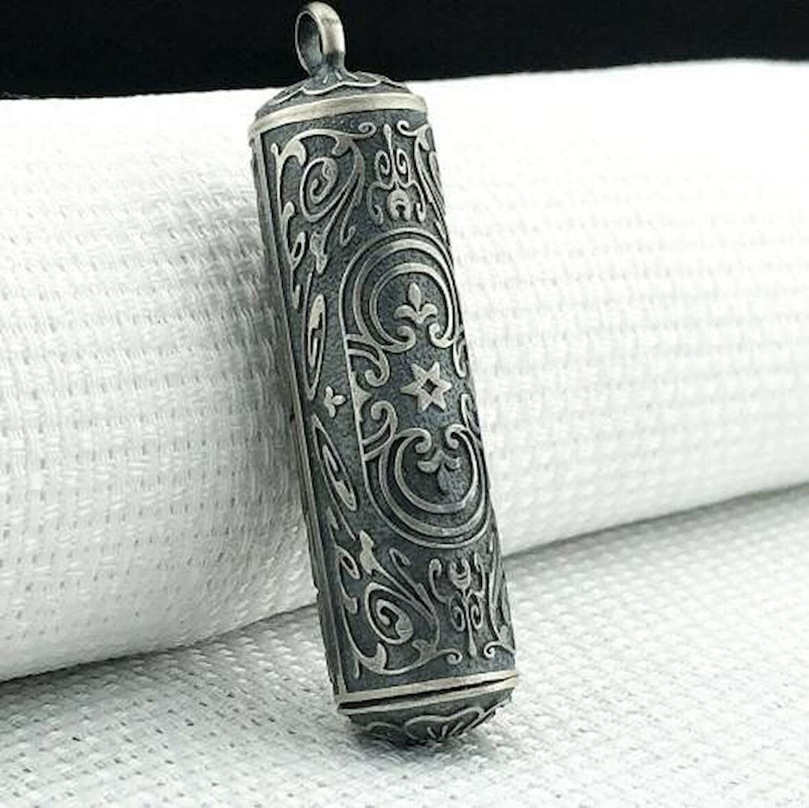 Silindir Cevşeni Kebir Dualı 925 Ayar Gümüş Erkek Kolye Ucu