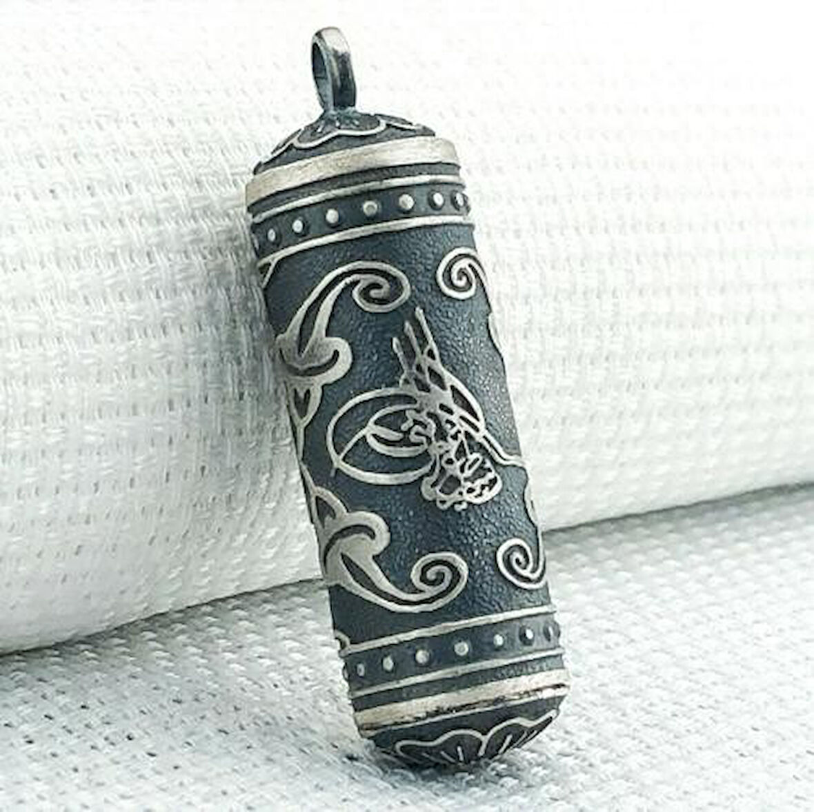 Silindir Cevşeni Kebir Dualı 925 Ayar Gümüş Erkek Kolye Ucu