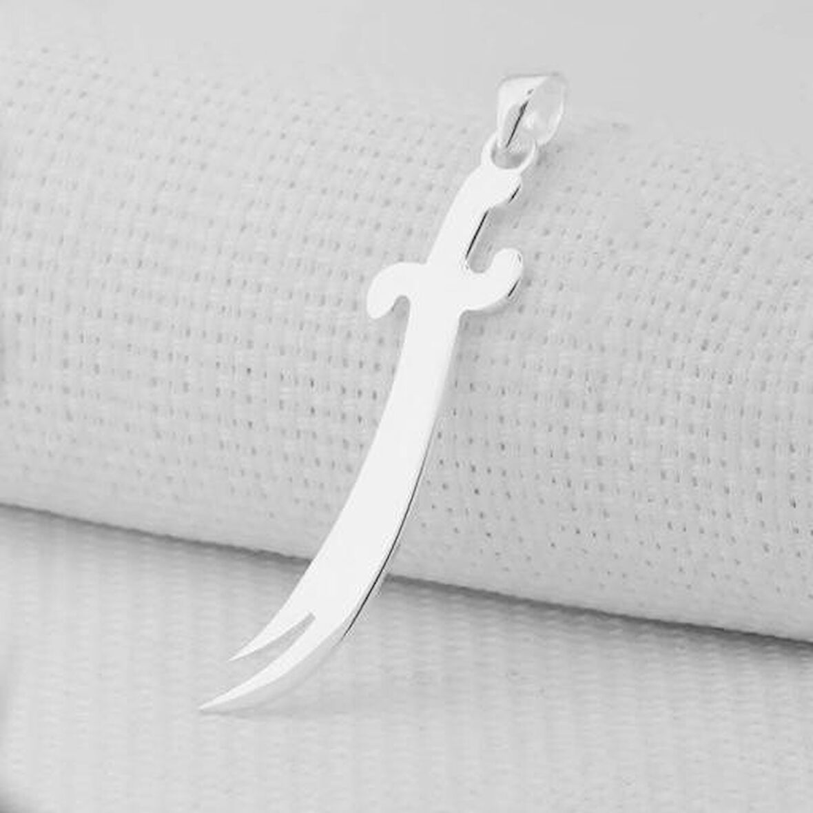 Zulfikar  Tasarımlı 925 Ayar Gümüş Erkek Kolye Ucu