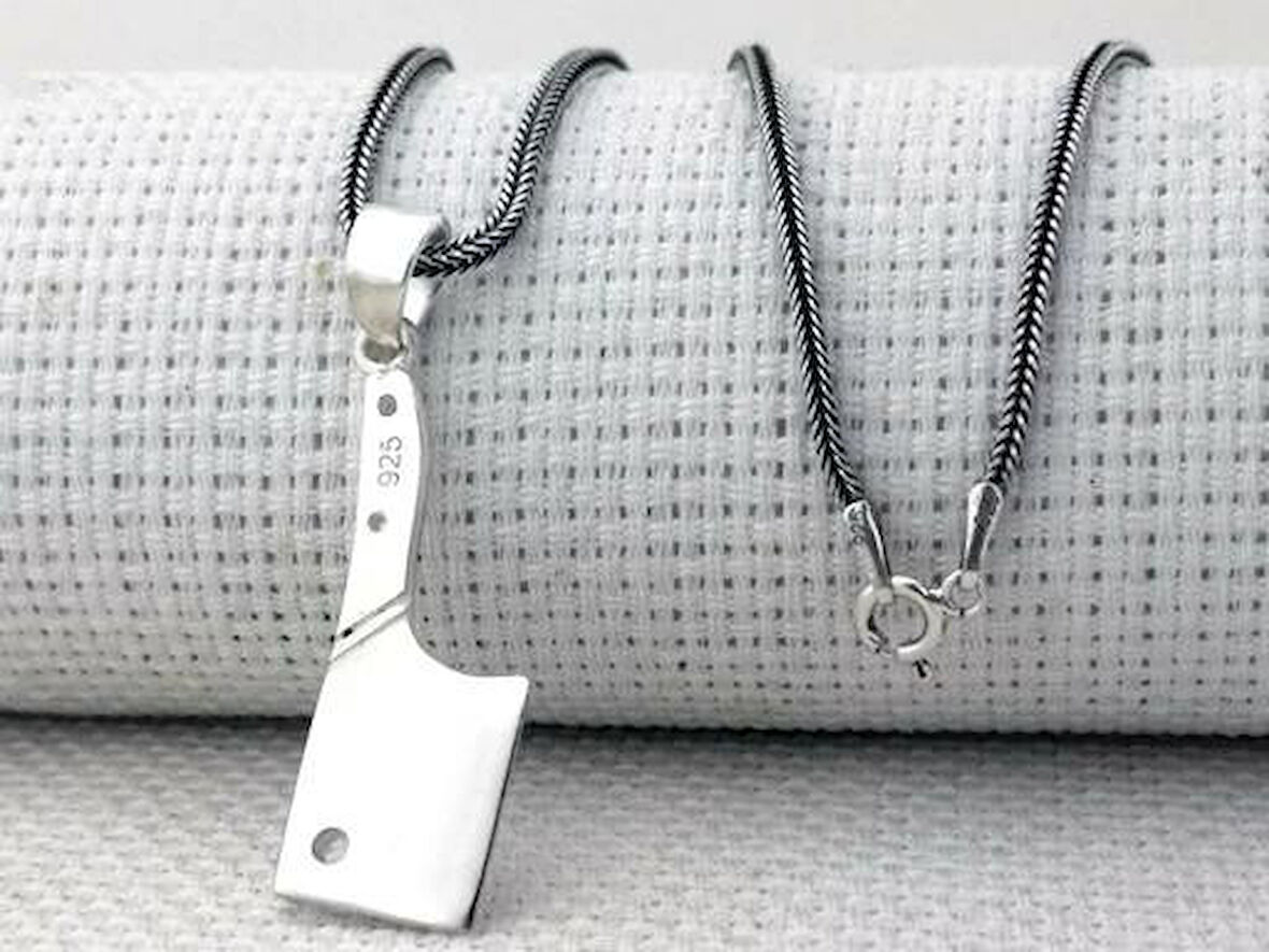 Satır 925 Ayar Gümüş Erkek Kolye