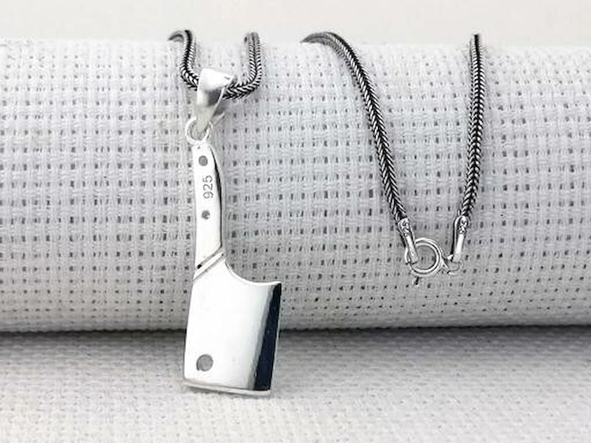 Satır 925 Ayar Gümüş Erkek Kolye