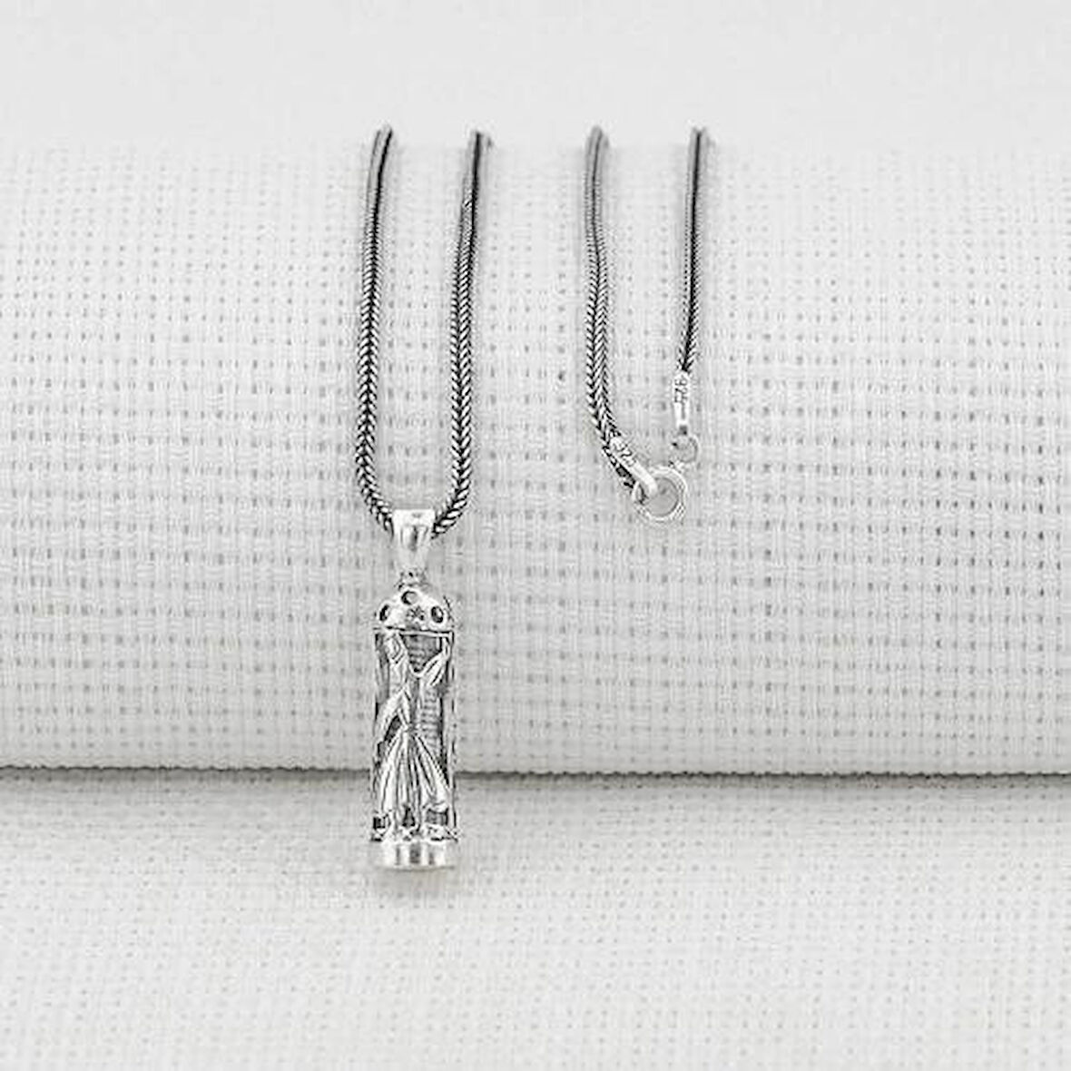 Semazen Detaylı Cevşeni Kebir Dualı 925 Ayar Gümüş Erkek Kolye