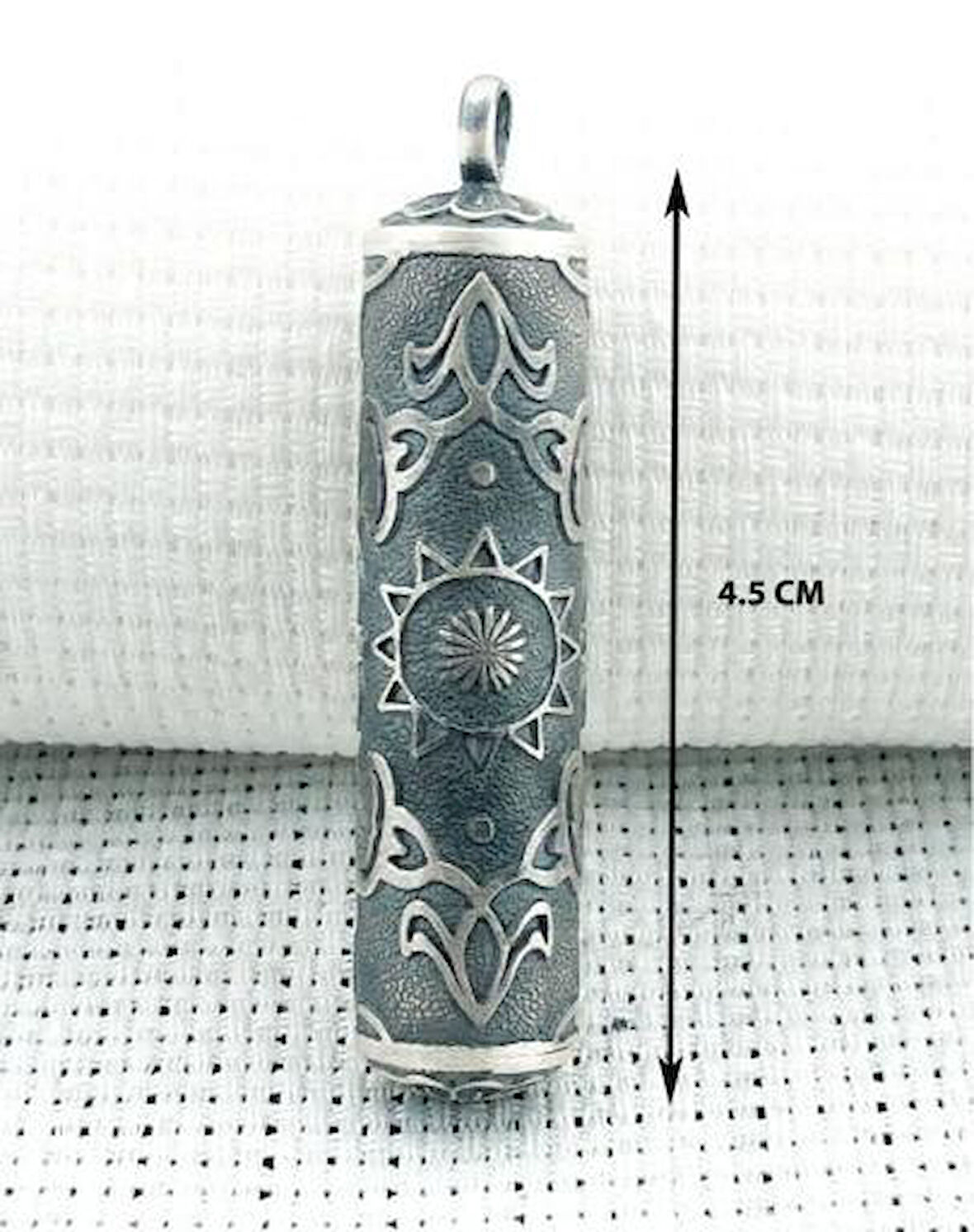 Silindir Cevşeni Kebir Dualı 925 Ayar Gümüş Erkek Kolye Ucu