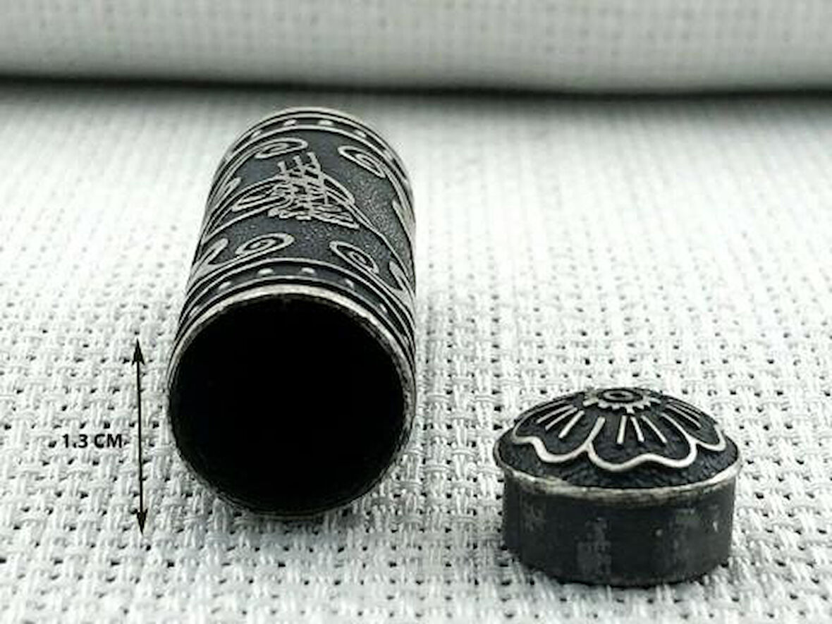 Silindir Cevşeni Kebir Dualı 925 Ayar Gümüş Erkek Kolye Ucu