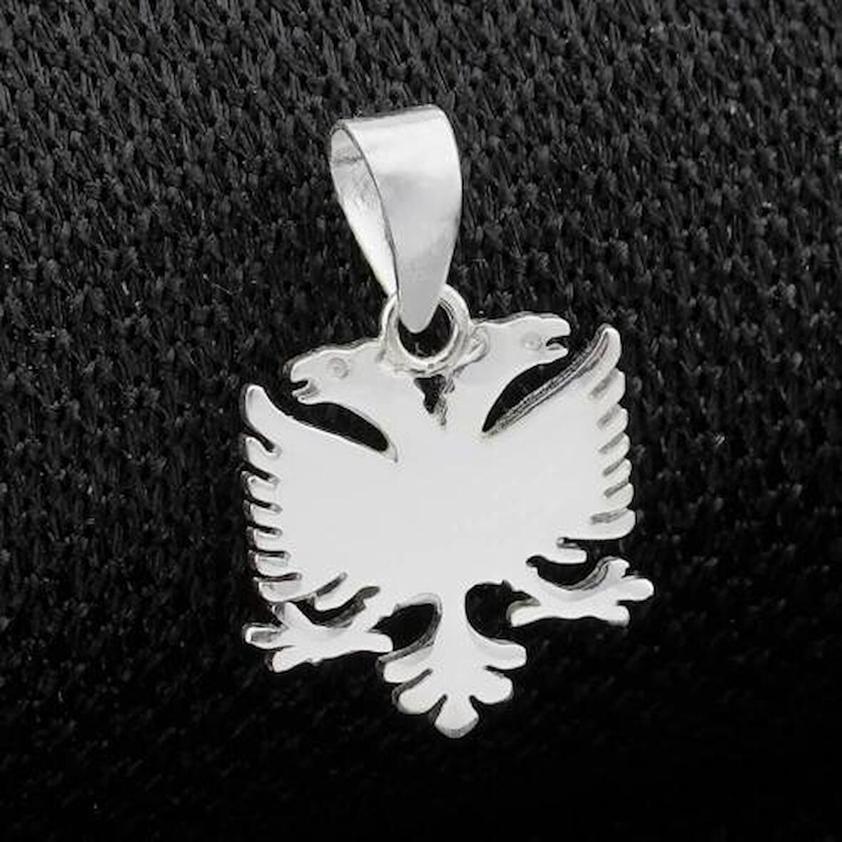 Çift Başlı Kartal 925 Ayar Gümüş Erkek Kolye Ucu