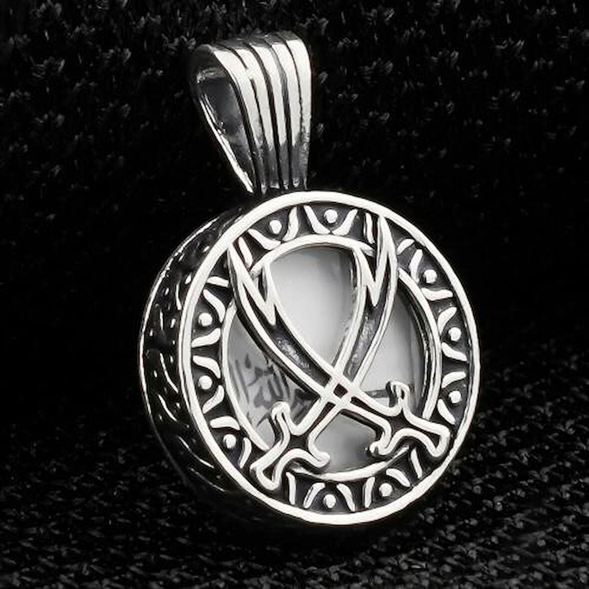 Zülfikar Figürlü Dualı 925 Ayar Gümüş Erkek Kolye Ucu