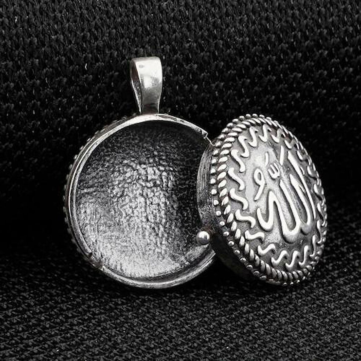 Allah Yazılı Cevşeni Kebir Dualı 925 Ayar Gümüş Erkek Kolye Ucu