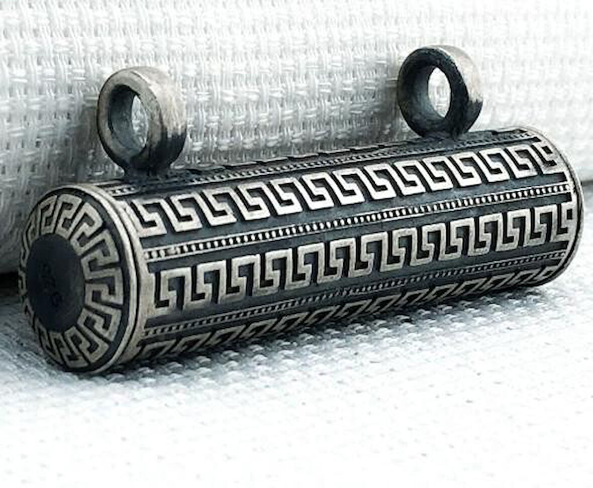 Büyük Boy  Cevşeni Kebir Dualı 925 Ayar Gümüş Erkek Kolye Ucu