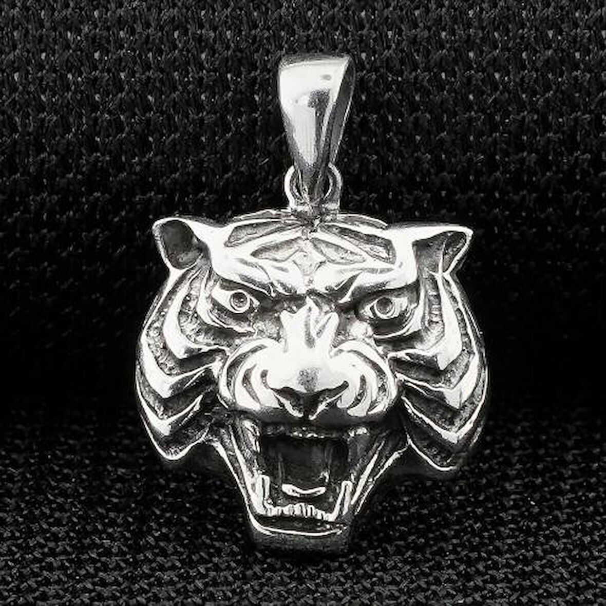 Aslan Üç Boyutlu 925 Ayar Gümüş Erkek Kolye