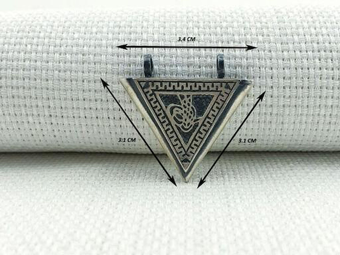 Osmanlı Tugralı Orta Boy Cevşeni Kebir Dualı 925 Ayar Gümüş Erkek Kolye  Ucu