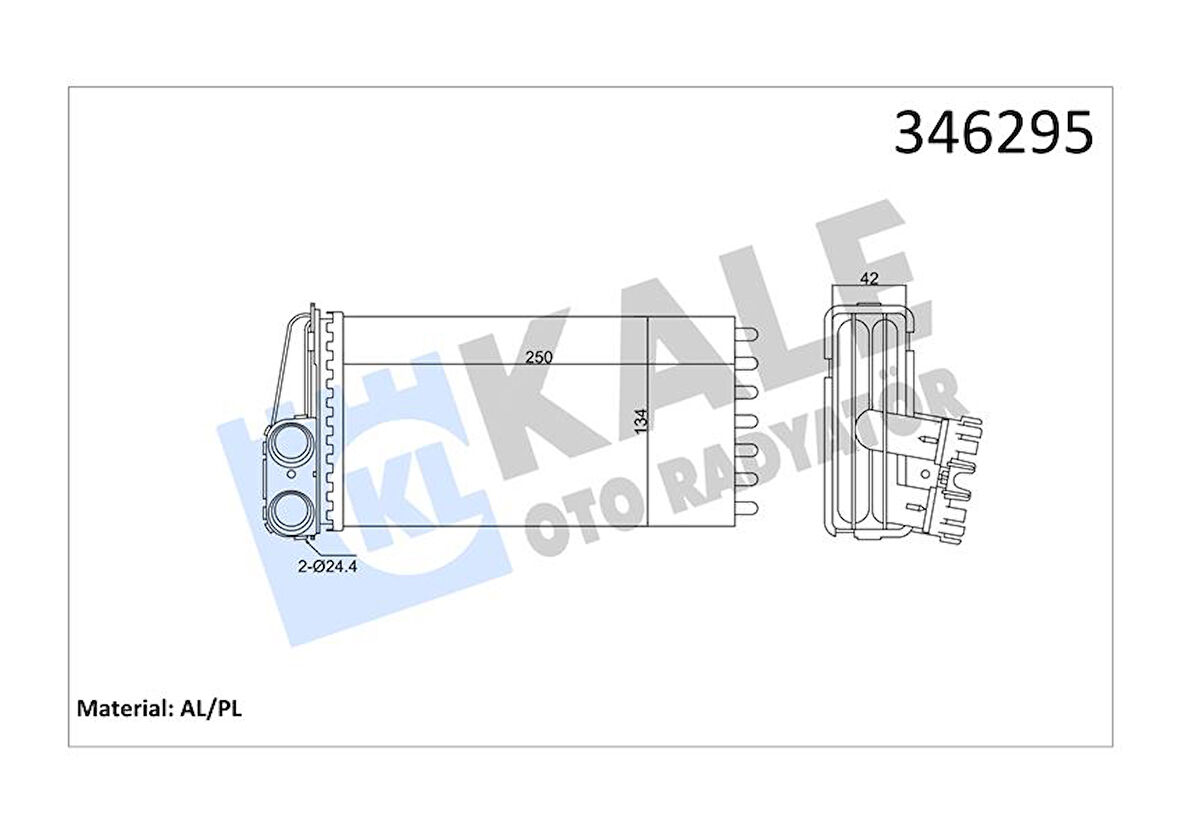 Psa Kalorıfer Radyatoru P307 Et3j4 (1,4 16v), Tu5jp4 (1,6 16v) Ew10j4 (2,0 16v) < 2006 Standart Sogutma - Kale 346295