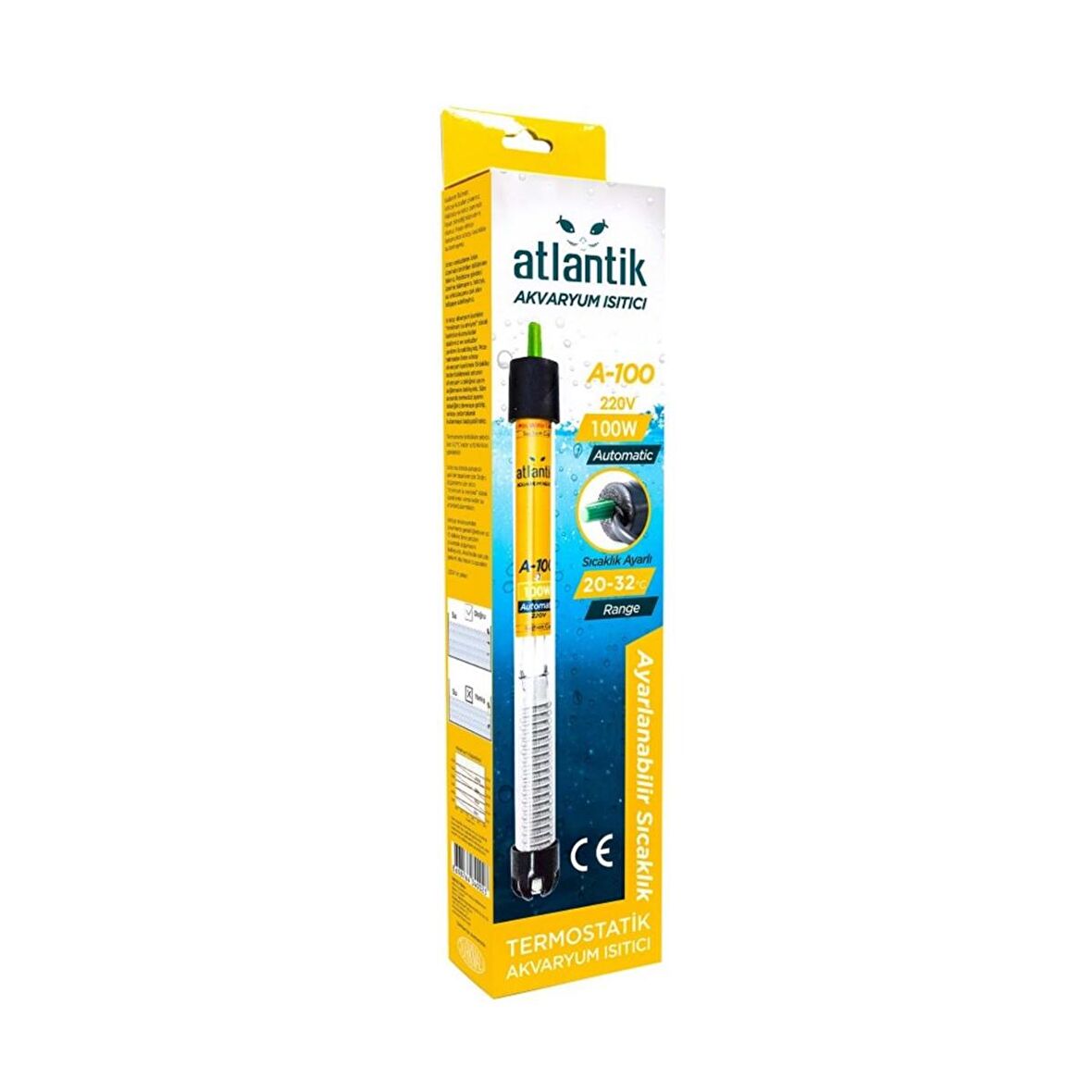 Atlantik 100 W Akvaryum Isıtıcı