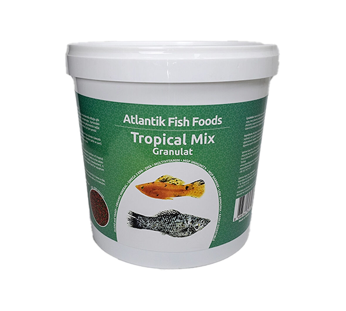 Atlantik Tropical Mix Granulat 3000 Gr Kova Balık Yemi