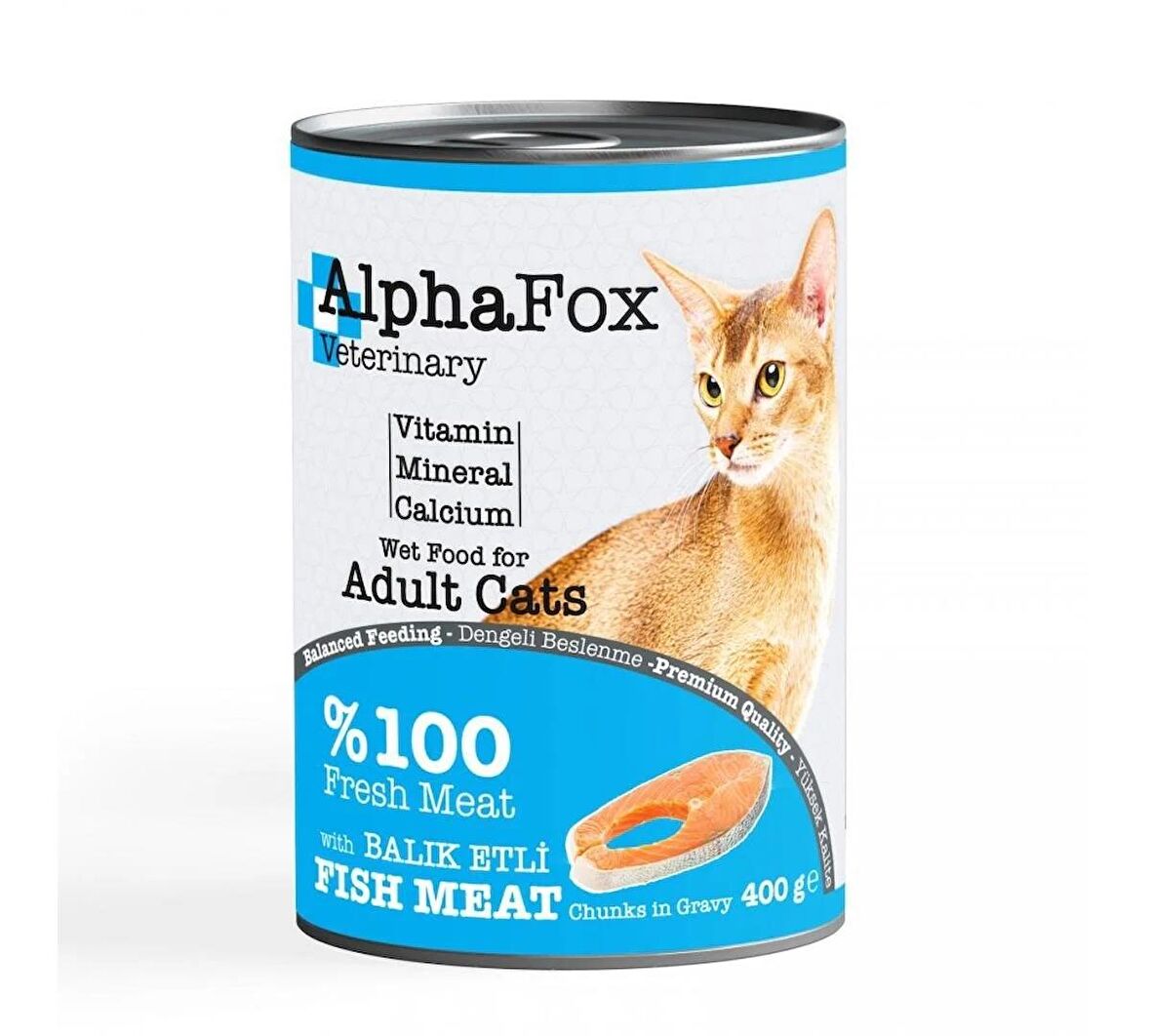 ALPHAFOX BALIKLI YETİŞKİN KEDİ KONSERVESİ 400 GR