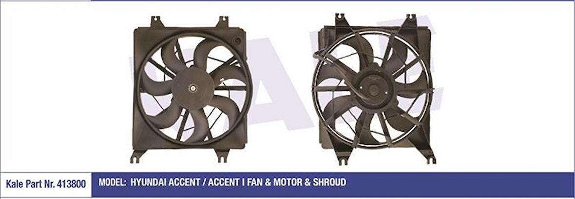 Hyundaı Radyator Fanı Komple Accent 1994 2000 - Kale 413800