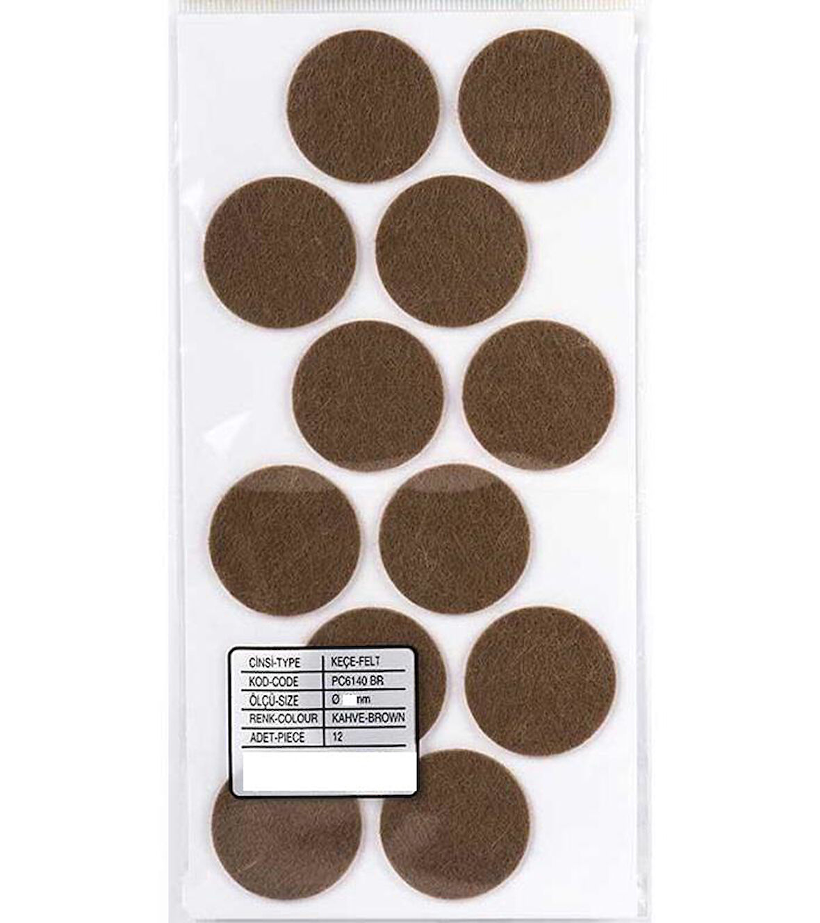Masa - Sandalye Altı Keçe Çap 40mm