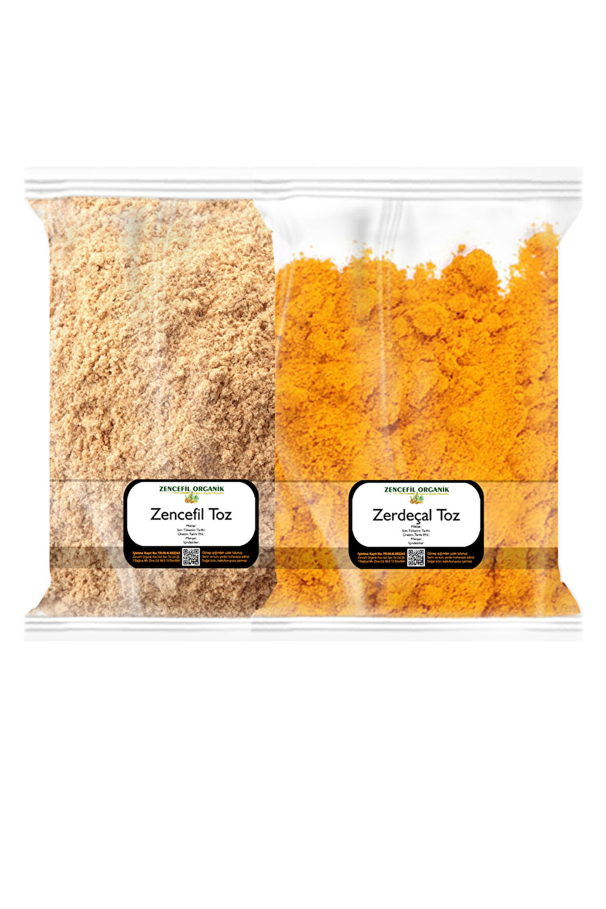 Toz Zerdeçal 250 g + Toz Zencefil 250 g