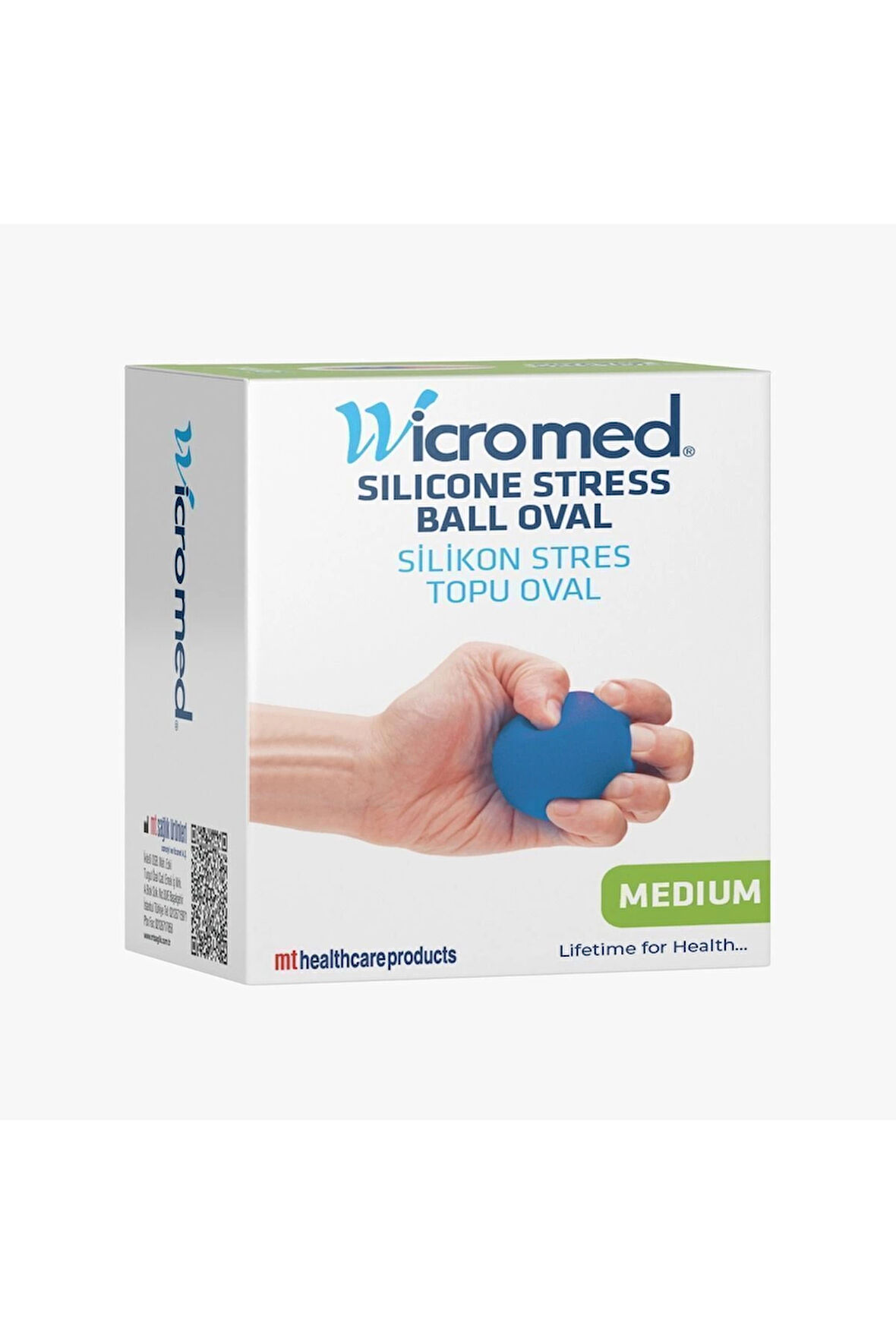 Silikon Stres Topu Mavi Medium