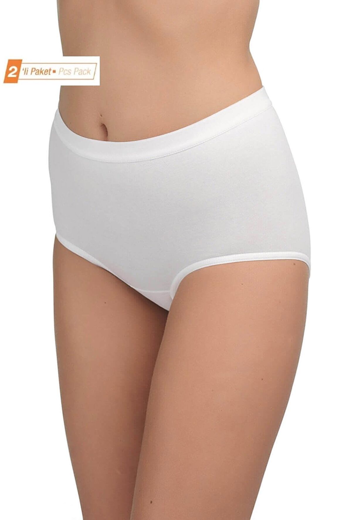 Blackspade 1307 Kadın 2'li Ekonomik Paket %95 Pamuklu Yüksek Bel Slip Külot