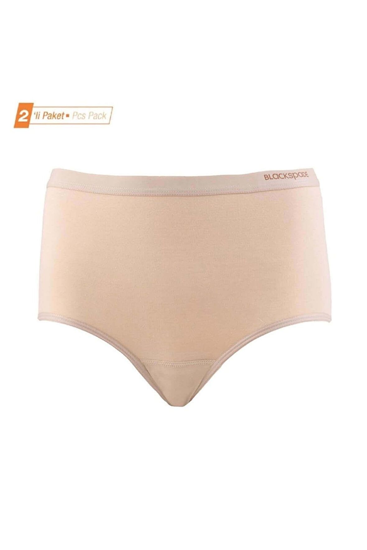 Blackspade 1307 Kadın 2'li Ekonomik Paket %95 Pamuklu Yüksek Bel Slip Külot