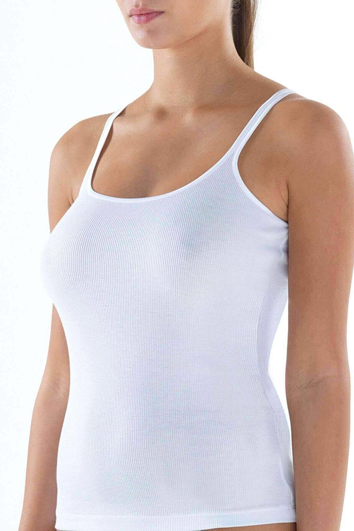 Blackspade 2'li Paket Kadın %96 Organik Pamuk ( Cotton ) Ribana Fine Atlet